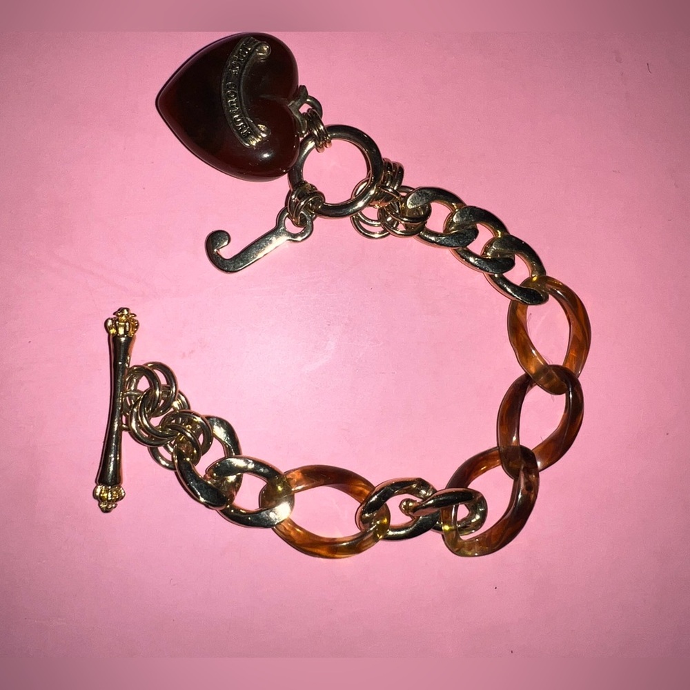 Awesome VINTAGE Juicy Couture gold tone charm bracelet
